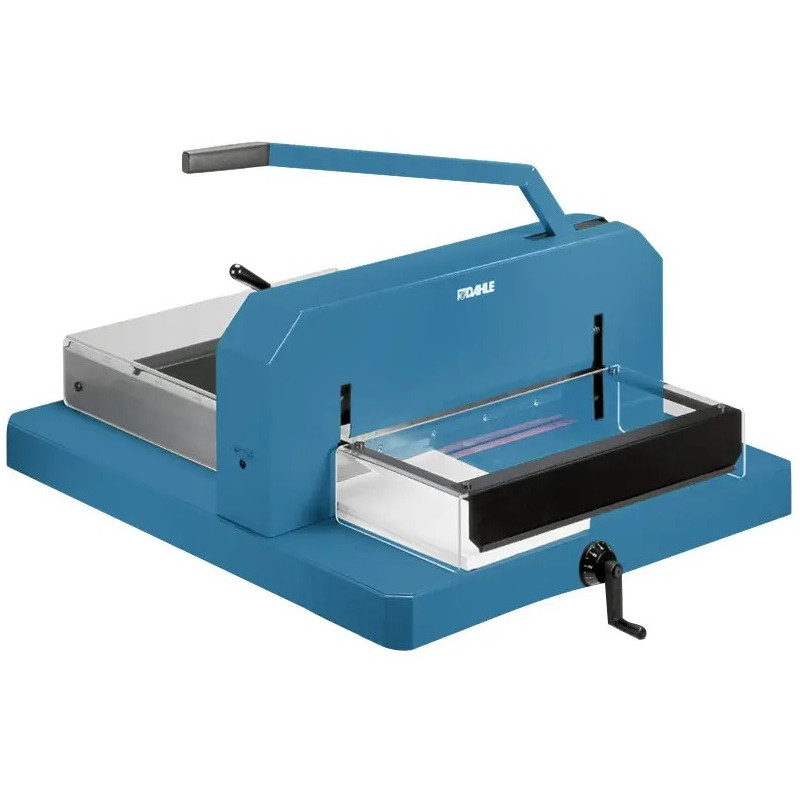 Guillotina Dahle 846 con cuchilla afilable y chapas protectoras transparentes para uso industrial